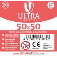 Shield Ultra Matte 20 - 100 Super Sleeves für Kartengröße 50x50 mm Shield Ultra Matte 20 - 100 Super Sleeves für Kartengröße 50x50 mm von Happyshops