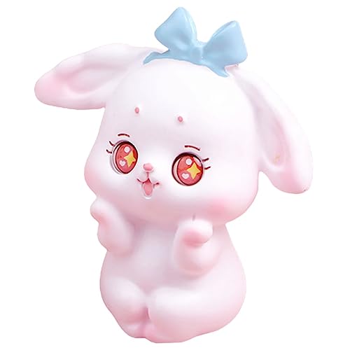 Entzückende Cartoon Kaninchenfigur Hochwertigem Harz Dekoratives Kaninchen für Garten und Tortendekoration für Ostern für Freunde von Happyyami