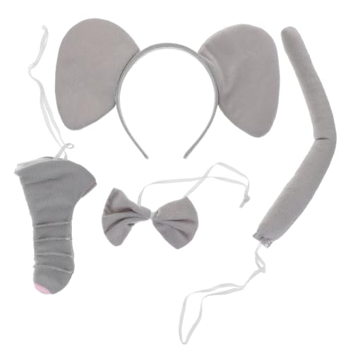 Happyyami 1 Satz Elefant -Kopfschmuck Set Tierkostüm für Elefantenkostüm Elefantenohren Outfits für Cartoon-Elefanten-Kostüm Ohren Stirnband Stoff Grey Happyyami 1 Satz Elefant -Kopfschmuck Set Tierkostüm für Elefantenkostüm Elefantenohren Outfits für Cartoon-Elefanten-Kostüm Ohren Stirnband Stoff Grey von Happyyami