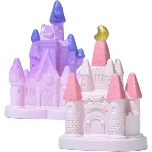 Happyyami 1 Satz Garten Schloss Dekoration Mini-hütte Miniatur von Happyyami
