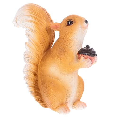 Happyyami 1 Satz Simulation Eichhörnchenfigur schlafzimmerdeko wohnungseinrichtung wohnungsdeko gartendeko Tierwissen Simulation Eichhörnchen-Modell kleine Eichhörnchen-Statue Harz von Happyyami