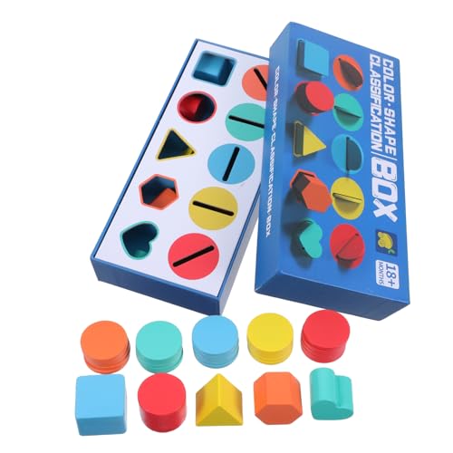 Happyyami 1 Schachtel Farbsortierbox Formerkennungssortierer Formsortierer aus Holz Formsortierer für Kleinkinder Shape-Matching-Spiel Sortierer für Holzformen Happyyami 1 Schachtel Farbsortierbox Formerkennungssortierer Formsortierer aus Holz Formsortierer für Kleinkinder Shape-Matching-Spiel Sortierer für Holzformen von Happyyami