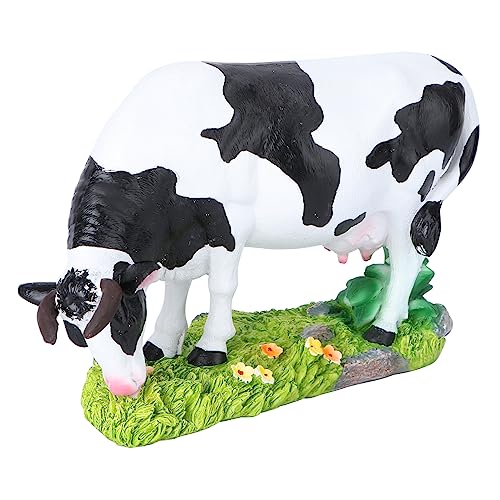 Happyyami 1 Stück Harz-Kuh-Modell Kühe Fälschung Kuhfiguren Für Statisches Solides Modell Statisches Festes Tiermodell Szenen-Layout-Modell Kunstharzmodell Weiß von Happyyami