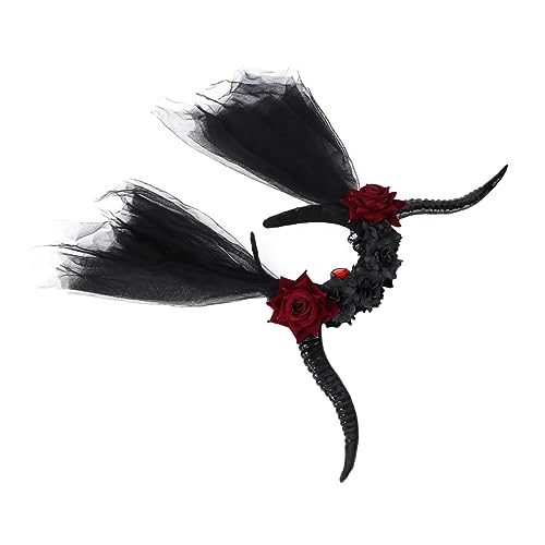 Happyyami 1 Stück Steampunk Haarband mit Retro Antilopenhorn und Schleier Perfektes Halloween Haaraccessoire für Kostümpartys und Fotoshootings Happyyami 1 Stück Steampunk Haarband mit Retro Antilopenhorn und Schleier Perfektes Halloween Haaraccessoire für Kostümpartys und Fotoshootings von Happyyami