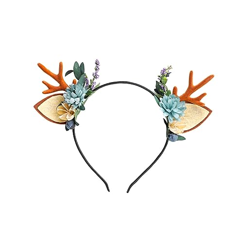 Happyyami 1 Stück Weihnachts Haarreifen mit Reh Geweih für Partys und Fotos Stilvolles und Kopfschmuck Accessoire für Weihnachtsfeiern und Festlichkeiten von Happyyami