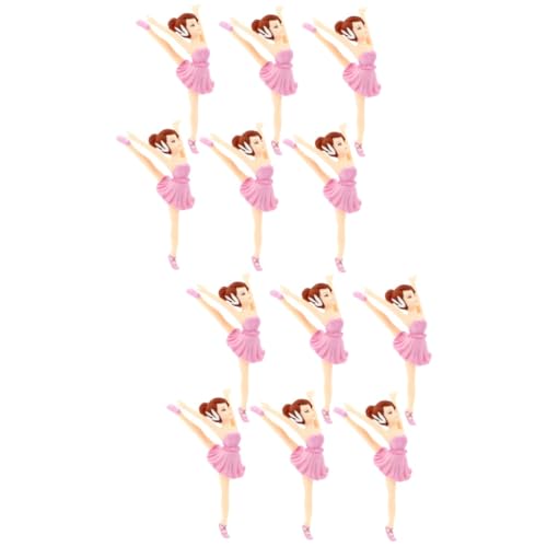 Happyyami 12 Stk Ballerina-Mädchen Mikro-Landschaftsdekor Schlüsselanhänger Spielzeuge Mädchenspielzeug entzückende Tortenaufsätze Requisiten zum Selbermachen Kuchen Zubehör Zylinder Moos von Happyyami
