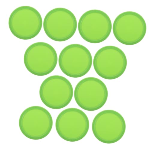 Happyyami Kunststoff-airhockey 12-teiliges Set 64 Mm Ersatz Für Airhockey-eishockeytische Grün Für Jungen Und Mädchen von Happyyami