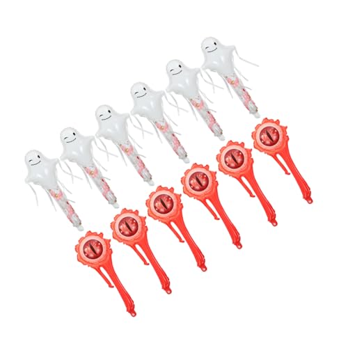 Happyyami 12stücke Halloween Luftballon Sticks Mit Und Augenmuster Aufblasbare Dekoration Für Partys Für Halloween-feiern Und Schulveranstaltungen von Happyyami