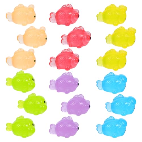 Happyyami 18 Stück Mini-Fisch-Ornamente Aus Kunstharz – Im Dunkeln Leuchtende Goldfische, Kleine Fisch-Dekorationen, DIY-meerestierfiguren Für Aquarium, Büro, Schlafzimmer Happyyami 18 Stück Mini-Fisch-Ornamente Aus Kunstharz – Im Dunkeln Leuchtende Goldfische, Kleine Fisch-Dekorationen, DIY-meerestierfiguren Für Aquarium, Büro, Schlafzimmer von Happyyami