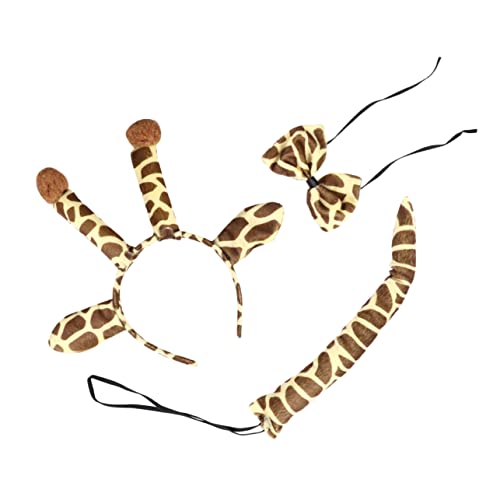 Happyyami 1Satz Giraffenkostüm für Dekoratives Halloween Cosplay mit Haarband und Fliege Perfektes Kostüm für Geburtstagsfeiern und Festivals von Happyyami