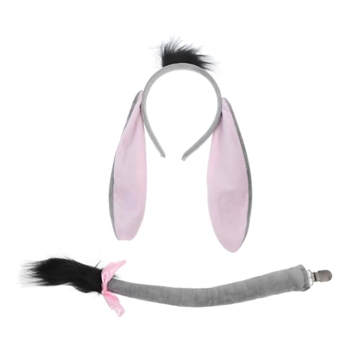 Happyyami 1Satz Kostüm Zubehör Set Eselsohren Haarreif für Erwachsene Tierkostüm Set für Halloween Karneval und Mottopartys Weich und Verstellbar Happyyami 1Satz Kostüm Zubehör Set Eselsohren Haarreif für Erwachsene Tierkostüm Set für Halloween Karneval und Mottopartys Weich und Verstellbar von Happyyami