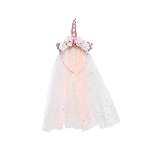 Happyyami 1Stück Haarreifen mit Schleier für Magischer Kopfschmuck für Partys Geburtstage und Besondere Anlässe Rutschfestes Design und Bezauberndes Aussehen von Happyyami