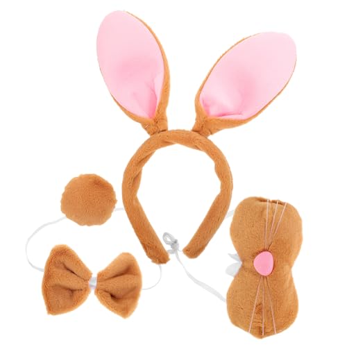 Happyyami 1satz Kaninchenohren Kostümset Für Halloween Und Cosplay Teiliges Set Mit Haarreif Nase Fliege Und Gemütliches Material Für Partys Und Festivals Happyyami 1satz Kaninchenohren Kostümset Für Halloween Und Cosplay Teiliges Set Mit Haarreif Nase Fliege Und Gemütliches Material Für Partys Und Festivals von Happyyami