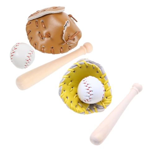 Happyyami 2 Sätze Baseball-Modell Mini-Sport-baseballschläger Mini-Softball Kinderspielzeug Sportzubehör Für Puppenstuben Outdoor- Für Kleinkinder Sportspielzeug Abs von Happyyami