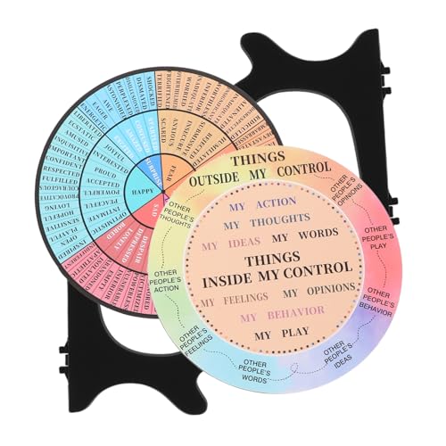 Happyyami 2 Stück Emotionsdiagramm Ornament Home Raddiagramm Fühlen Erwachsene Dekorative Therapie Emotionen Für Emotionen Rad Peripheres Bewusstseinsdiagramm Emotionsrad von Happyyami