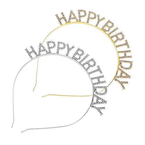 Happyyami 2 Stück Geburtstag Party Haarreif mit Strass Glänzende Krone Stirnbänder für Erwachsenen Geburtstagsfeiern Stilvolles und Schickes Partyzubehör Gold und Silber Happyyami 2 Stück Geburtstag Party Haarreif mit Strass Glänzende Krone Stirnbänder für Erwachsenen Geburtstagsfeiern Stilvolles und Schickes Partyzubehör Gold und Silber von Happyyami