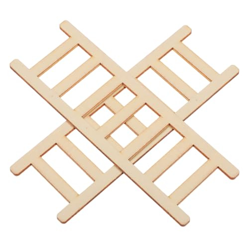 Happyyami 2 Stück Puppenhausleiter Layout-Requisiten für Mini- winzig drinnen bastelzeug Kinderzimmer Dekoration Landschaftsdekor selber Machen kleine Holzleitern Mini-Hausleiter hölzern von Happyyami
