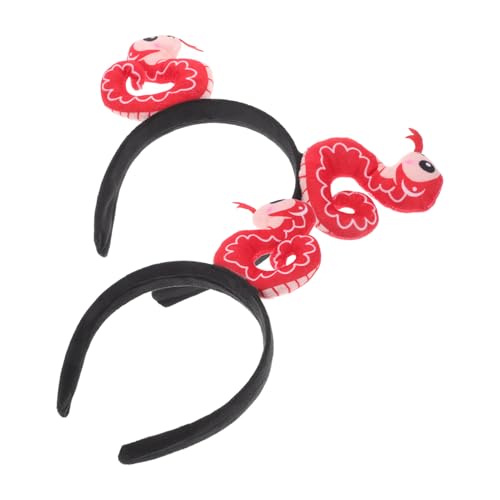 Happyyami 2 Stück Süßes Cartoon Schlangen Haarband für Chinesische Neujahr Leichtgewichtiges Festliches Accessoire für Feiern Besondere Anlässe und Veranstaltungen von Happyyami