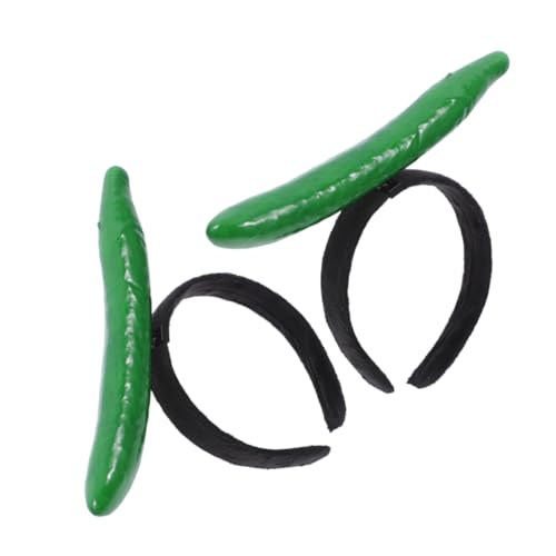 Happyyami 2 Stück Teiliges Haarband mit Realistischem Gurken Design für Erwachsene Kostümzubehör für Partys Hochzeiten und Festliche Anlässe Einzigartiges und Lustiges Accessoire für Fotos von Happyyami