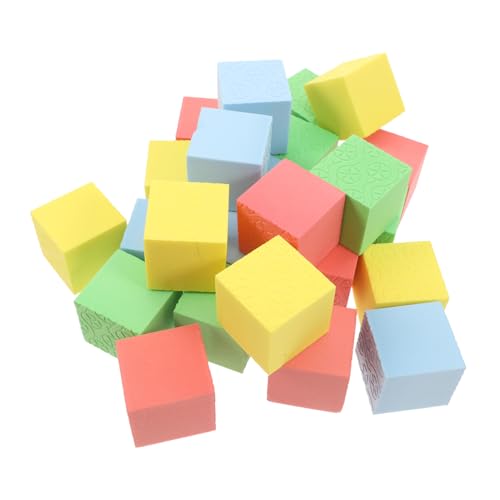 Happyyami 24 Stück Schaumstoff Mathewürfel Block Basteln Quadratische Blöcke Zum Basteln Zählblöcke Bunte Schaumstoffblöcke Bausteinwürfel Farbige Blöcke Zählwürfel von Happyyami