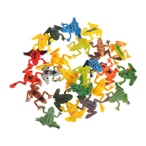 Happyyami 24-teilige Froschstatue: Mini-froschspielzeug Kunststoff Für Kinder – Niedliche, Realistische Tierfiguren Für Die Früherziehung, Naturbeobachtung Und Partydekoration von Happyyami