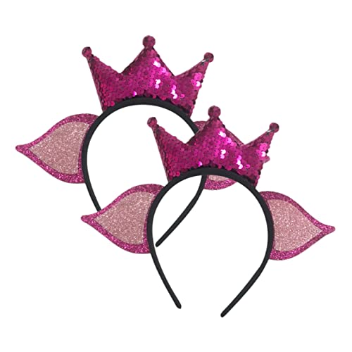 Happyyami 2Stücke Haarreifen Stil Glitzernde Schwein Haarbänder für Festivals und Partys Leicht und Bequem Damen Happyyami 2Stücke Haarreifen Stil Glitzernde Schwein Haarbänder für Festivals und Partys Leicht und Bequem Damen von Happyyami