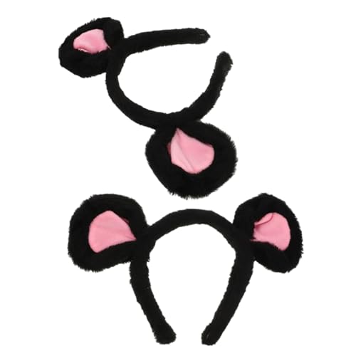 Happyyami 2Stücke Plüsch Mausohren Stirnband für Cosplay und Halloween Süßes Cartoon Haarband Bequem und Langlebig für Partys und Themenveranstaltungen Happyyami 2Stücke Plüsch Mausohren Stirnband für Cosplay und Halloween Süßes Cartoon Haarband Bequem und Langlebig für Partys und Themenveranstaltungen von Happyyami