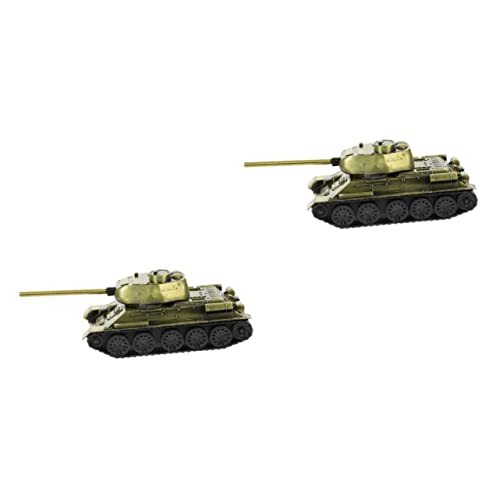 Happyyami 2St Panzermodell Simulierte Tankdekoration Bronzetank Tankdekoration aus Automodelle Ornament Wohnkultur Panzerskulptur Panzerverzierung Schiffsmodell Metalldose Alu-Tank von Happyyami