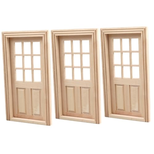 Happyyami 3St Puppenhaustür Puppenhaus Küchenschrank Außenmatten für die Haustür für kinderspielzeug Kid Toys Mini-Holztür für die Dekoration Mini tür Miniatur hölzern Khaki Happyyami 3St Puppenhaustür Puppenhaus Küchenschrank Außenmatten für die Haustür für kinderspielzeug Kid Toys Mini-Holztür für die Dekoration Mini tür Miniatur hölzern Khaki von Happyyami