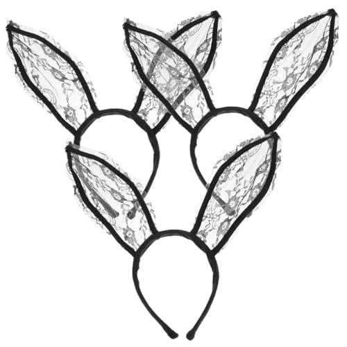 Happyyami 3Stücke Teiliges Kaninchenohren Haarband für Damen Dekoratives Stirnband für Kostümpartys Maskeraden und Rollenspiele Weich und Angenehm zu Perfektes von Happyyami