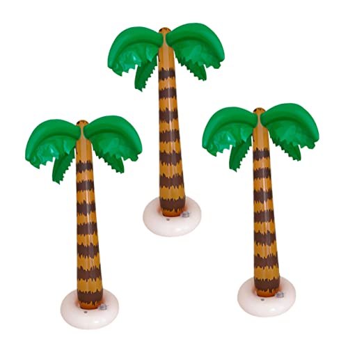 Happyyami 3st Aufblasbare Kokospalme Lustige Poolschwimmer Sprengen Sie Eine Kokospalme Spielzeug Luftballons Mit Palmen Schwimmbadschwimmer Sommerparty-zubehör Pvc Hawaii Strand Bankett von Happyyami