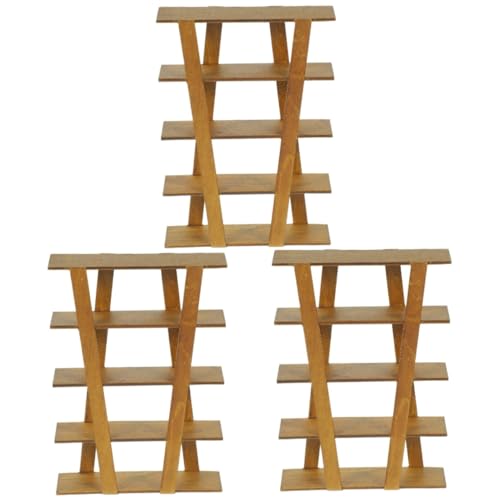Happyyami 3st Mini-holzmöbel Puppe Auto Miniatur Häuser Gebäude Bausatz von Happyyami