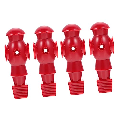 Happyyami 4-teilige Ersatz-tischfußballfiguren Fußballspieler Mechaniker Tischfußball Spielspielzeug Zubehör Leuchtend Rotes Harzmaterial Für Einfache Installation Und Austausch von Happyyami