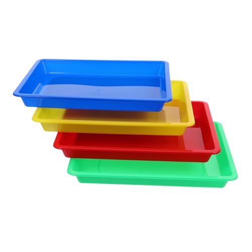 Happyyami 4 Stück Sandkasten Kindergarten Aufbewahrungsschale Aufbewahrungsbox Kreatives Aufbewahrungstablett Tabletts für Plastikschale pp von Happyyami