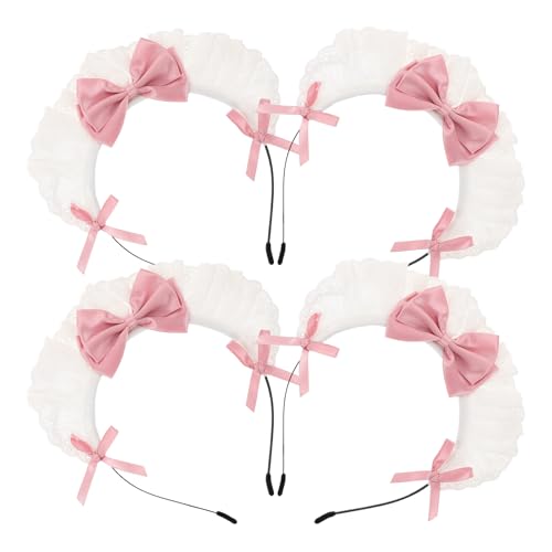 Happyyami 4 stücke Lolita Spitze Bogen Haarband Nette Maid Cosplay Kopfbedeckung Maid Spitze Haar Zubehör Haar Hoop Tea Party Kopfschmuck Für Frauen und Mädchen Happyyami 4 stücke Lolita Spitze Bogen Haarband Nette Maid Cosplay Kopfbedeckung Maid Spitze Haar Zubehör Haar Hoop Tea Party Kopfschmuck Für Frauen und Mädchen von Happyyami