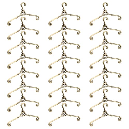 Happyyami 48-teilige Kleiderbügel für Puppenhäuser: Miniatur-Kleiderständer, winzige Kleiderbügelständer zum Präsentieren von Puppen-Outfits, Kleidungszubehör von Happyyami