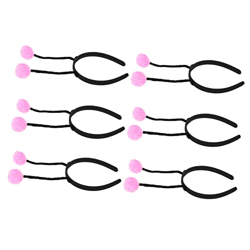 Happyyami 6Stücke Teiliges Haarball Stirnband für Mädchen Lustiger Kopfschmuck für Cosplay und Partys Langlebig und Bequem für Make Up und Tägliches Tragen von Happyyami