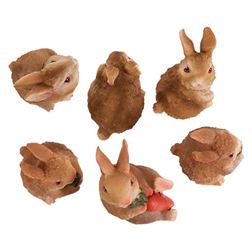 Happyyami 6Stücke Teiliges Miniaturhasenfiguren Hochwertigem Für Garten Und Wohnkultur Dekoration Detailreiche Mini Bunny Figuren Geschenkidee Für Freunde Happyyami 6Stücke Teiliges Miniaturhasenfiguren Hochwertigem Für Garten Und Wohnkultur Dekoration Detailreiche Mini Bunny Figuren Geschenkidee Für Freunde von Happyyami