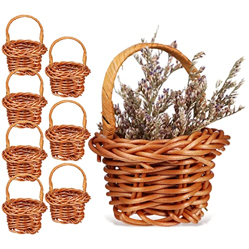 Happyyami 8-Teiliger Mini-Geflechtkorb Mit Griffen Rattankörbe aus Kunststoff Miniatur-Geflechtkorb Mini-Haushandwerkskorb Mini-Szenenrequisiten Für Puppenhausdekoration Happyyami 8-Teiliger Mini-Geflechtkorb Mit Griffen Rattankörbe aus Kunststoff Miniatur-Geflechtkorb Mini-Haushandwerkskorb Mini-Szenenrequisiten Für Puppenhausdekoration von Happyyami