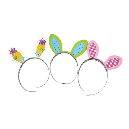 Happyyami 9 Stück Häschen-Stirnband Hasenohren Plüschhasen funkelnde Ohren Mädchen Hasenkostüm Partyzubehör Haarzubehör von Happyyami