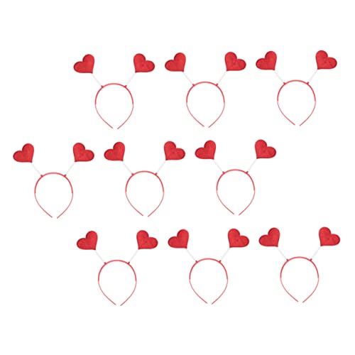 Happyyami 9 Stück Teiliges Herz Stirnband für Mädchen Liebevolle Haarreifen für Valentinstag Leicht und Komfortabel für Partys und Besondere Anlässe von Happyyami