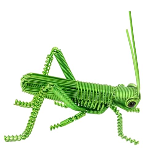 Happyyami Aluminiumdraht Heuschreckenfigur Realistische Simulation Insektenfigur als Dekoration für Wohnzimmer Schlafzimmer Kinderzimmer Kunstvolle Ornamente für Stilvolle von Happyyami