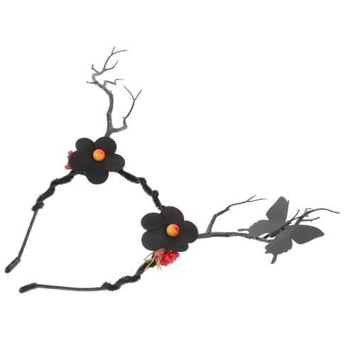 Happyyami Antlers Haarschmuck mit Getrockenen Baumzweigen für Bohemian Haarband für Partys Hochzeiten und Cosplay Dekorativer Haarschmuck Schwarz von Happyyami