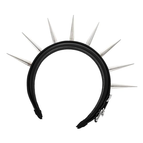 Happyyami Cosplay Stirnband mit Nieten Dekoratives Haarband für Festivals und Partys Handgefertigter Punkiger Kopfschmuck Schwarz für Bühnenauftritte und Besondere Anlässe Happyyami Cosplay Stirnband mit Nieten Dekoratives Haarband für Festivals und Partys Handgefertigter Punkiger Kopfschmuck Schwarz für Bühnenauftritte und Besondere Anlässe von Happyyami
