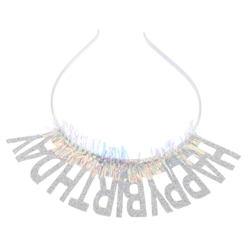 Happyyami Geburtstags Haarband mit Glitzer und Tinsel Happy Birthday Krone Stilvolles Accessoire für für Geburtstagsfeiern Hochzeiten und Besondere Anlässe von Happyyami