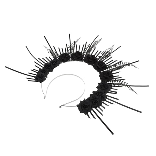 Happyyami Gothic Haarschmuck Retro Haarband mit Floralen Elementen für Partys Hochzeiten und Halloween Gefertigt aus Hochwertigen Materialien für Komfort und Langlebigkeit Verstellbar und Happyyami Gothic Haarschmuck Retro Haarband mit Floralen Elementen für Partys Hochzeiten und Halloween Gefertigt aus Hochwertigen Materialien für Komfort und Langlebigkeit Verstellbar und von Happyyami