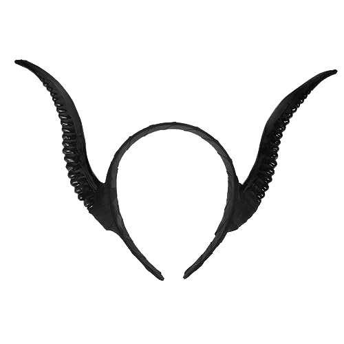 Happyyami Gothic Horn Headband für Halloween Teufelshörner Haarreifen für Cosplay und Partys Accessoire für Karneval und Foto Requisiten von Happyyami
