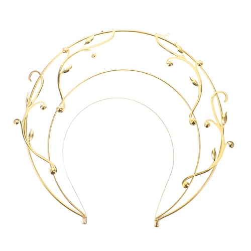Happyyami Griechische Göttin Haarreif mit Doppelter Struktur Kopfschmuck Accessoire für Hochzeiten Partys und Cosplay Stilvolles Braut Haarband für Besondere Anlässe von Happyyami