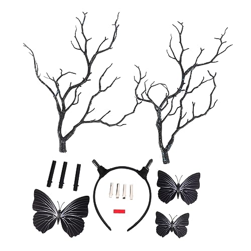 Happyyami Haarreifen mit Ästen und Geweih Design Haaraccessoire für Feenpartys Hochzeiten Weihnachten und Fotoshootings Robust und Dekorativ für Festliche Anlässe Geeignet von Happyyami