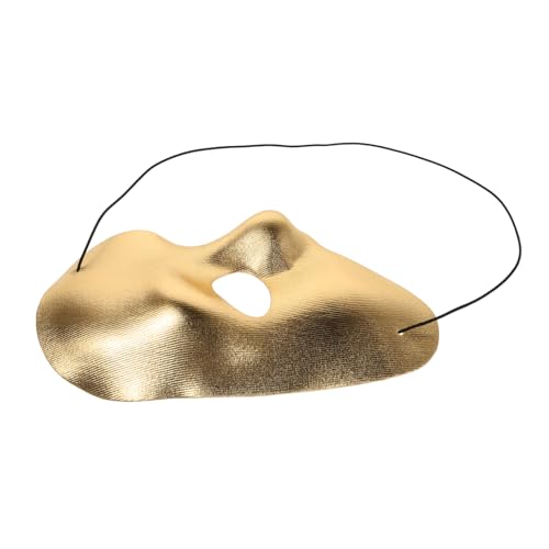 Happyyami Halbgesichtsmaske für Männer Frauen Goldene Maske für Kostümpartys Aufführungen Vielseitig Einsetzbar für Verschiedene Anlässe von Happyyami